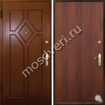 Коричневая входная дверь с МДФ и ламинатом - купить от производителя Мосдвери Коричневая входная дверь с МДФ и ламинатом