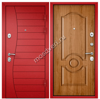 Красная входная дверь в квартиру KVD-28 - купить от производителя Мосдвери Красная входная дверь в квартиру KVD-28
